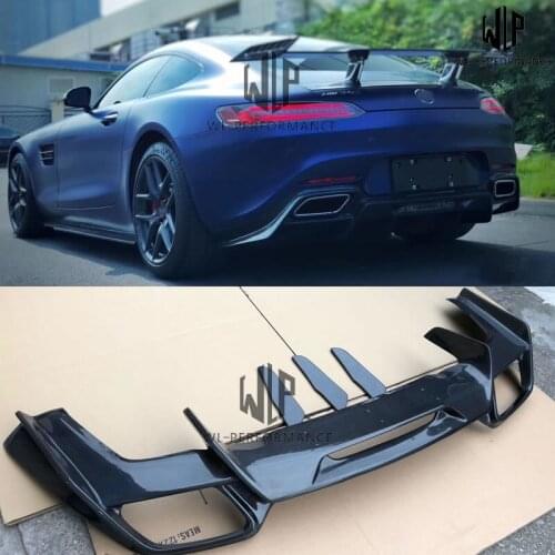 High Quality Carbon Fiber Car Body Kit Rear Diffuser Lip Car Styling For Mercedes-Benz GT GTS AMG R Style Body Kit