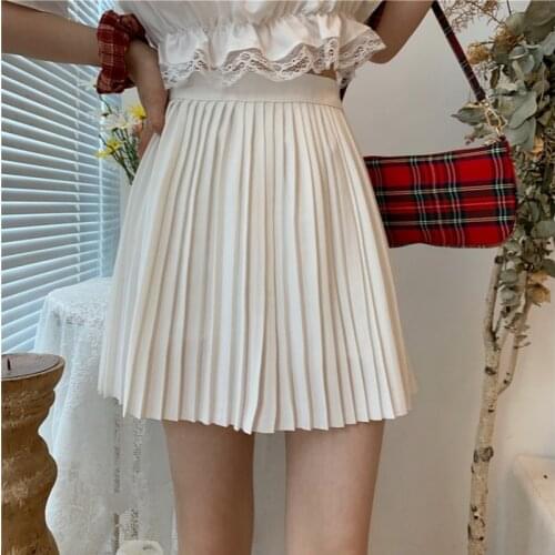 Cheap wholesale 2021 spring summer autumn new fashion casual sexy women Skirt woman female OL pleated skirt mini skirts Vy525