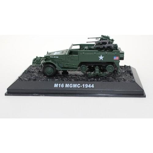 1/72 U.S. Army M16 MGMC Half-Track Armored Vehicle Low Altitude Defense Weapon Military Combat Weapon Model Scene Collection