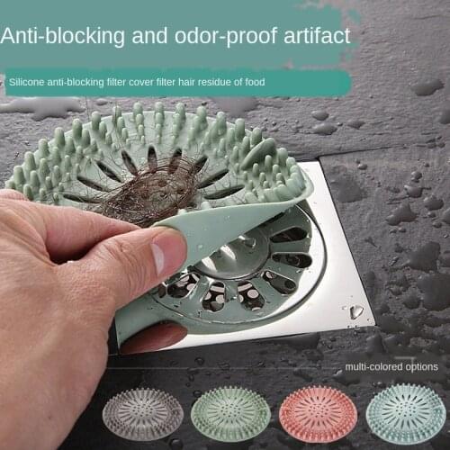 1Pcs Bathtub Supplies Drain Strainer Portable Silicone Sink Filter Hair Stopper Kitchen Accessories Bathroom Shower Drain Covers