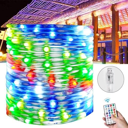 10M LED Lights Strip USB Infrared Control RGB String Lights Remote Control Flexible Lamp Tape TV Background Home Wedding Decor