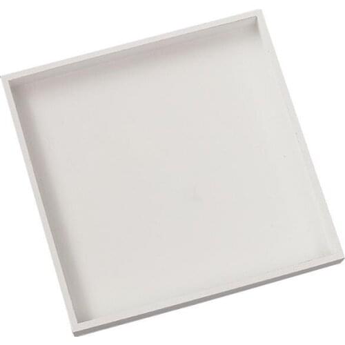 10pcs per lot white square wooden storage box multi-function desktop wooden storage box storage tray jewelry display plate