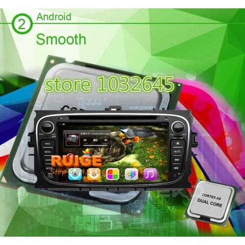 1024*600 2 din Android 9.0 car Player DVD GPS Navi for Ford Focus Mondeo Galaxy with 3 G Audio car stereo Radio