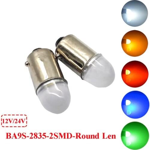 20PCS Car Ba9s Socket T4w 2835 SMD 2 LED Auto Wedge Marker Light Bulb DC12V/24V High Quality