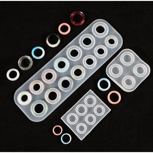 4/6/14 Holes DIY Making Rings Mold Handmade Ring Jewelry Silicone Mold Crystal Epoxy Resin Mould Jewelry Making Supplies