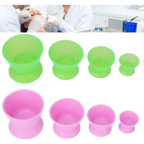 4pcs Silicone Mixing Bowls Paint Facial Mask Blending Dental Material Mixing Bowl Dental Materials