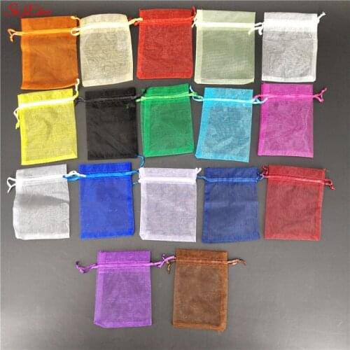 50 wholesale organza bags wedding party decoration tulle gift bag christmas halloween candy box bag small bag 5z