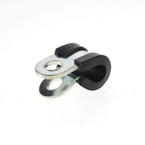 6 x Zinc Plated Rubber Insulated Cushinoned Cable Wire Fuel Clamps Clips 6mm