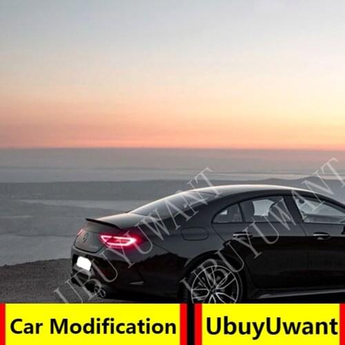 Carbon Fiber Black Exterior Rear Spoiler Tail Trunk Boot Wing Decoration For Mercedes Benz W257 CLS 2018 2019 Car Styling