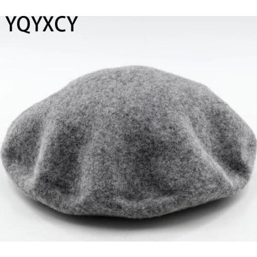 Lady Beret Hat For Winter Knitted Wool Hats With Lining Brand New Arrival Good Quality Beanie Berets Hat For Women Boina
