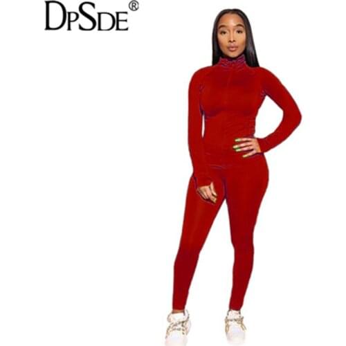 DPSDE Keep Warm Yellow Blue Sprots Two Pieces Women Set Autumn Full Sleeve Casual Top Elastic Loose Long Household Bodycon Pants