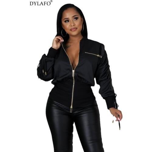 Женские черные куртки DYLAFO China At AliExpress