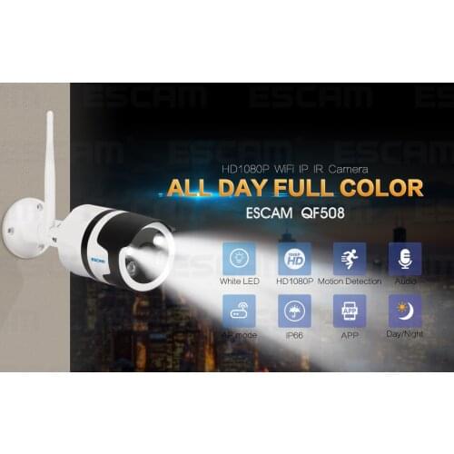 ESCAM QF508 Yoosee APP 2MP 1080P Outdoor Water-proof IP Bullet Camera Day Night Full Color Home Security CCTV Monitor