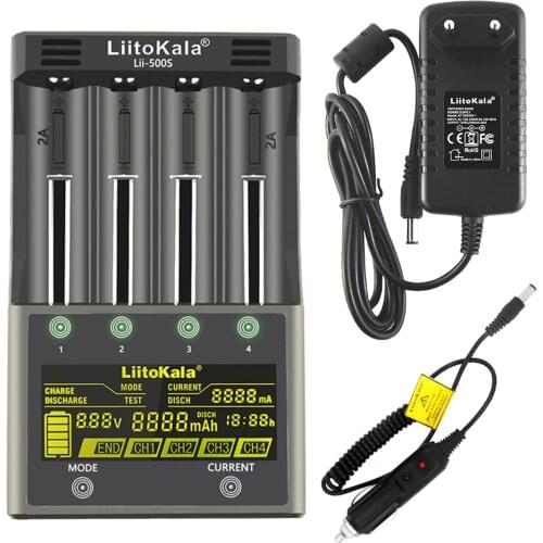 LiitoKala Lii-500S Lii-PD4 Lii-S6 Lii-500 attery Charger for 18650 26650 21700 18350 AA AAA 3.7V 1.2V lithium NiMH battery