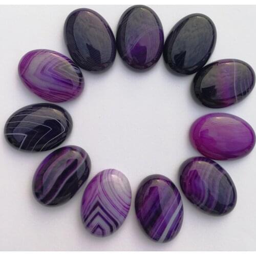 Natural Stone beads purple stripe cab cabochon 25x18MM fashion stone beads for jewelry making 12Pcs/lot Free shipping no hole