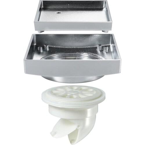 Bathroom Balcony Kitchen Brass Square Floor Drain Shower Drainer Invisible Tile Insert Floor Drain