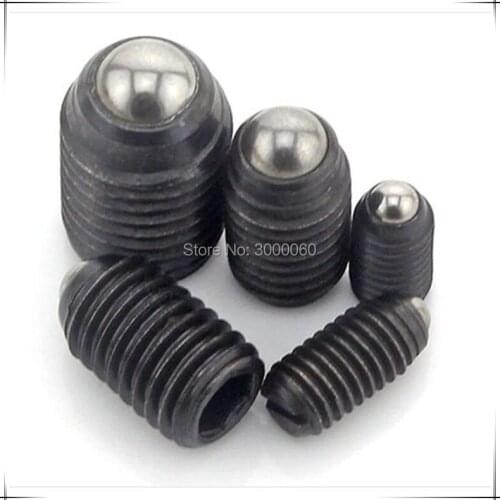 M6 M8 M10 M12 Grade 12.9 Black Alloy Steel Hex Socket Ball Head Spring Plunger Set Screw 50pcs/lot