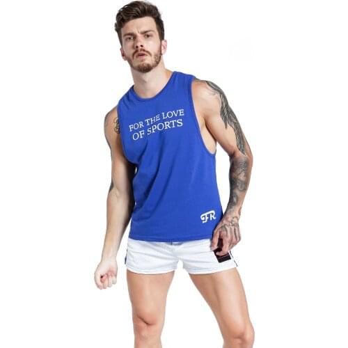 Men Tank Top Cotton High Quality Undershirt Bodybuilding Singlet Fitness Sleeveless Vest Men Tank Tops Printing Vest Shirts