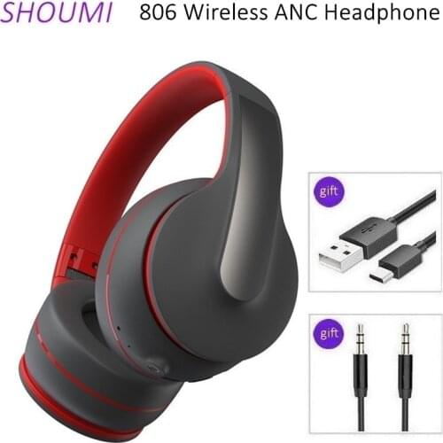 Shoumi ANC Headphone Wireless Noise Reduction Headset Active Noise Canceling Helmet Stereo Earbud with Mic,for Phone TV Music 06