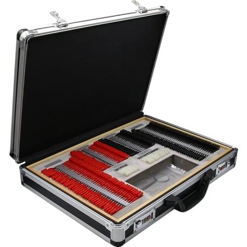 Optometry insert box, test disc trial box model 266, solid wood pallet, optometry lens box