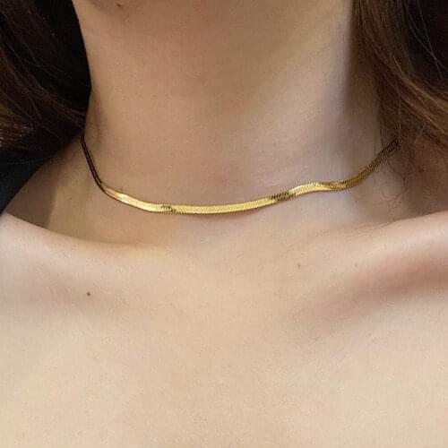 Soft Snake Chain Clavicle Necklaces For Women Elegant Cool Personality Gold Silver Color Necklace Girls Fashion Jewelry