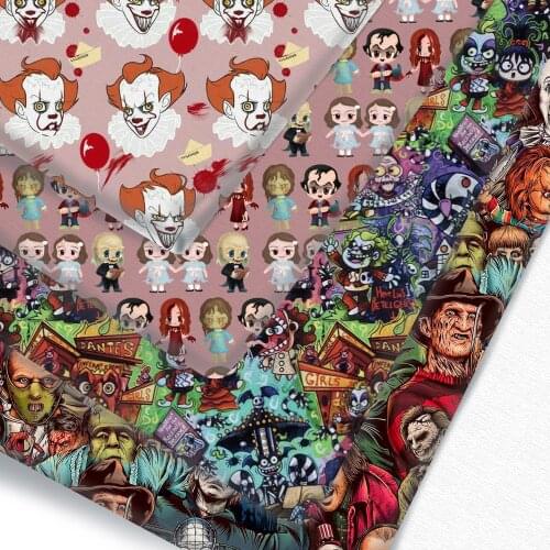 Half Yard Halloween Ghost Bride Pint Polyester Cotton Material Patchwork Sewing Quilting Fabrics Quilting Needlework DIY Cloth