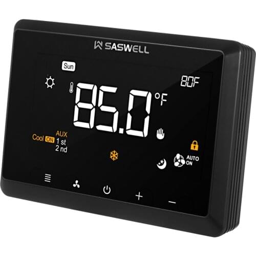 Wifi Programmable Thermostat wit 4in Touchscreen Compatible with Alexa Google Home Stages Up to 3H/2C 2H/1C Heat Pump Thermostat