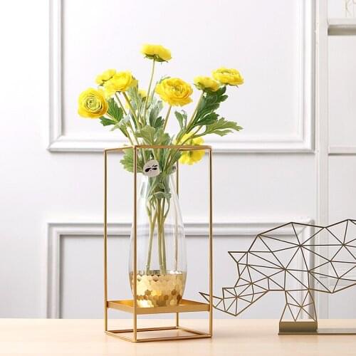 Nordic simple gold geometric ornaments fashion iron art home decoration accessories light luxury porch desktop adornment