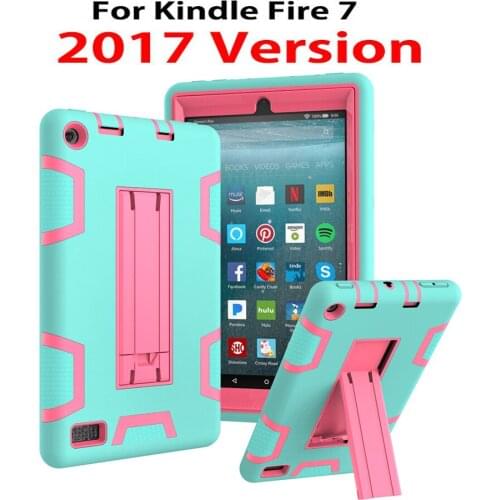 Shockproof Case For Kindle Fire HD 7 HD7 2017 Version 7.0 inch Protective Heavy Duty Armor Cover Full Body Hard KickStand