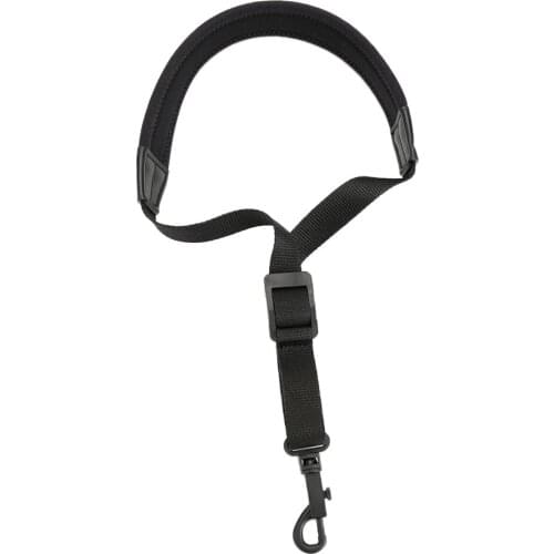 Leatherette Saxophone Straps, Adjustable Padded Saxophone Strap For Alto / Tenor / Soprano Saxophone, Black