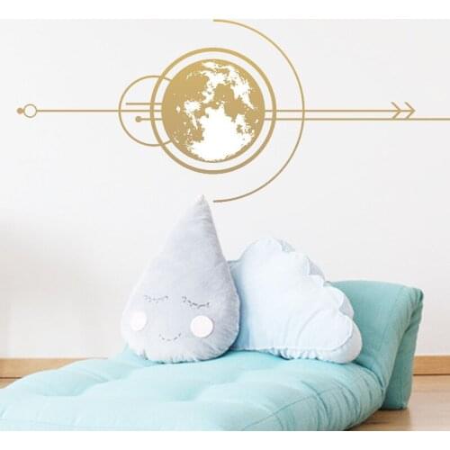 Self-adhesive Golden Earth Wall Sticker Kids room Bedroom Sofa TV Background Wall Decoration Living room Wallpapers Home Decor