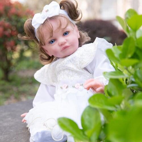 50CM Silicone Girl Doll Cloth Body Reborn Baby Doll Toys Lifelike Child Birthday Gift Toys For Girls