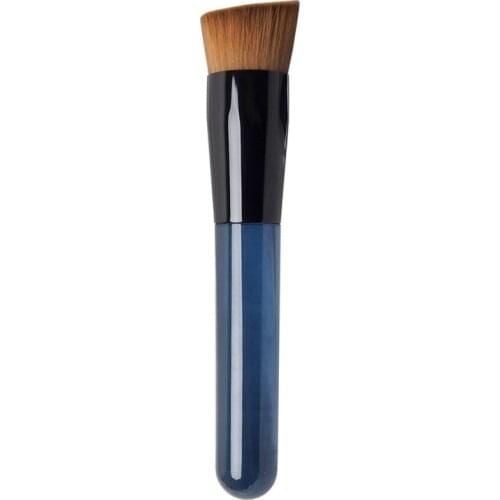 Angled Flat 131 Japan Liquid Foundation Brush BB Cream Sculpting Contour Makeup Brush Handle with Case