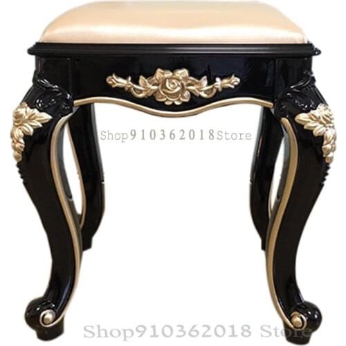 European Style Dressing Stool Bedroom Makeup Stool Dressing Table Stool Manicure Stool Shoe Changing Stool Home Living Room Squa