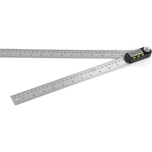 Protractor Inclinometer Digital Angle Finder LED Display Stainless Steel Imperial 360° Measurer for Carpenter Escuadra