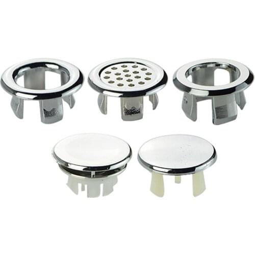 Bathroom Basin faucet Sink Round Ring Overflow Spare Cover Tidy Chrome Trim Bathroom Ceramic Basin Overflow Ring Sink Accessory