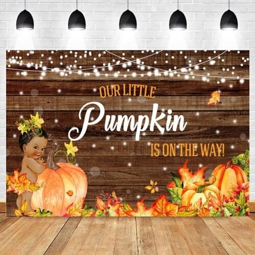 Newborn Baby Shower Birthday Wood Board Pumpkin Autumn Photography Backdrop Custom Vinyl Photographic Background Photozone Prop