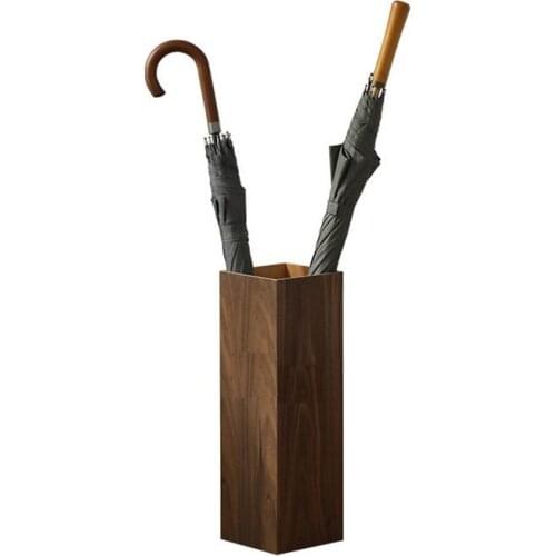 European & Japanese style vintage wooden umbrella frame umbrella barrel creative umbrella storage rack in the living room of the