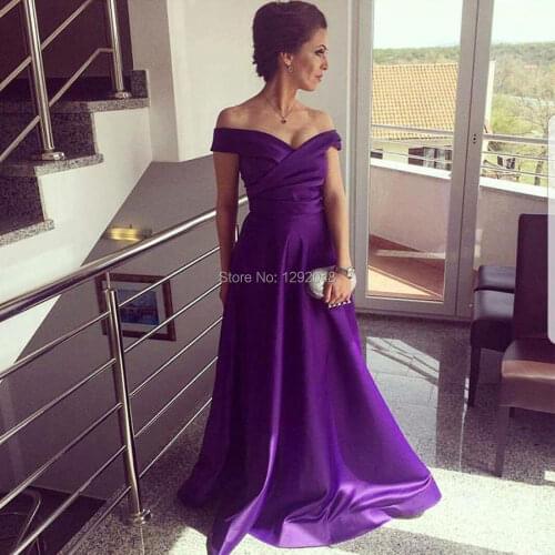 YNQNFS MD18 Wedding Party Dress Off the Shoulder Elegant 2018 Purple Mother of the Bride/Groom Dresses Long Outfits