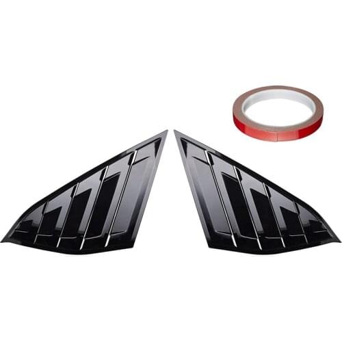 Rear Side Window Louvers,Scoop Louvers Cover Blinds Decoration for Honda Accord 2020 2019 2018 Accessories, Bright Black