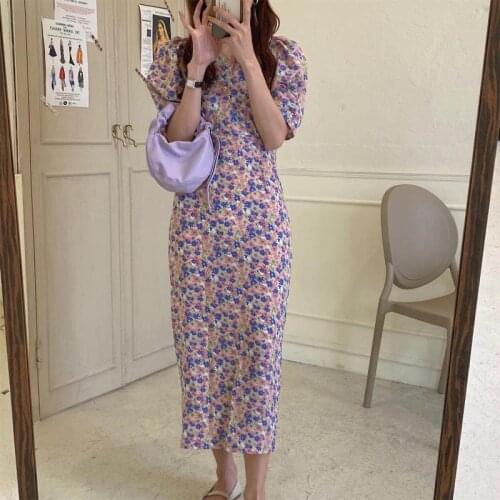 Alien Kitty 2020 Chic Korean New High Waist Thin Dress V-neck Streetwear Office Lady All Match Chiffon Long Dresses Vestidos