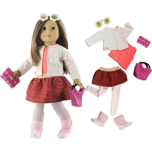 1 Set Doll Clothes Outfit for 18 inch American Doll Many Style for Choice A01
