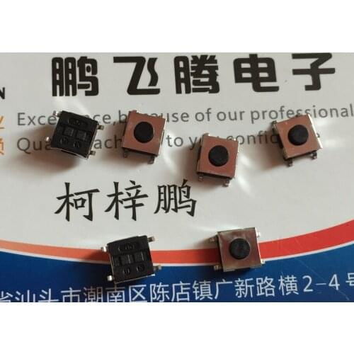 10PCS/lot Original imported South Korea touch switch 6*6*3.1 SMD 4-pin LCD display button micro-motion black