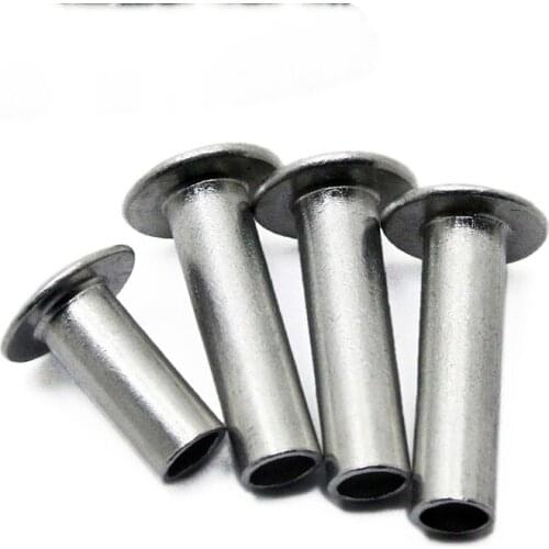 10pcs M5 stainless steel rivet large flat head semi-tubular rivets household decorative bolts 16mm-30mm length