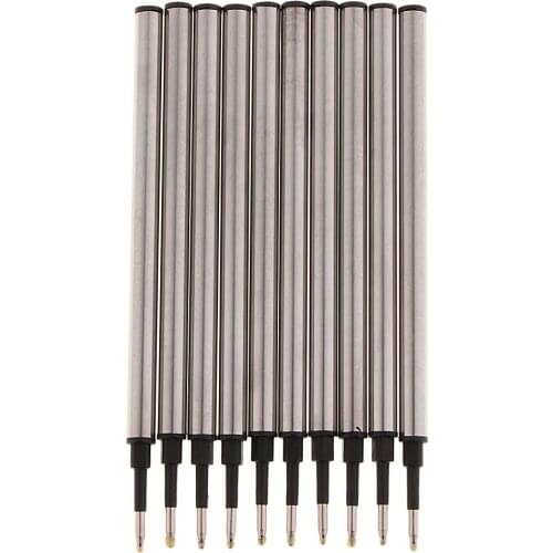 10pcs/Pack Metal Ballpoint Pen Refills Black Ink Ball Point Pen Replacement