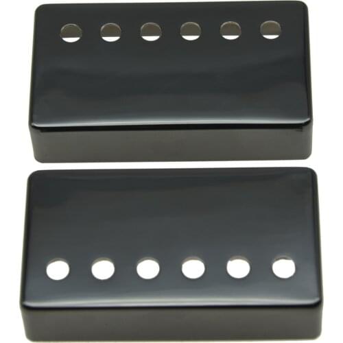 2pcs Humbucker Guitar Pickup Cover Brass Humbucker Pickup Covers 50/52mm Pole Spacing for most Gibson Les Paul Chrome/Black/Gold