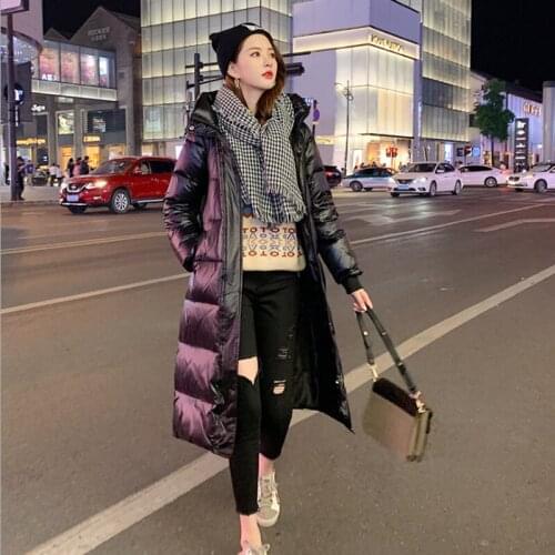 2019 new style light and thin down jacket slim medium and long style over knee women coat Korean version fashion lady clothes