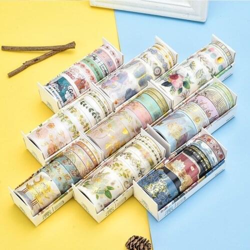 6Rolls/Set Masking Tape Scrapbook Album Washi Tape Stationery Supplies Adhesive Stickers DIY Craft