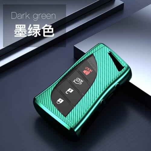 Carbon fiber TPU key fob Protect case cover skin cap set for For Lexus 2018 2019 IS ES GS LS500h NX RX LX LC RC Remote keyless