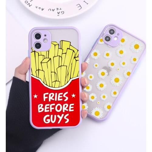 Funny Sunflower Unicorn Heart Camera Protection Phone Cases For iPhone 11 Pro Max XR XS Max X 8 7 6S Plus Matte Shockproof Cover